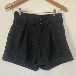 Grade & Gather women's S high waist pleated front wool blend dress shorts EUC